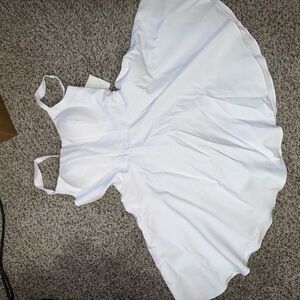 Corset White Dress with Bow